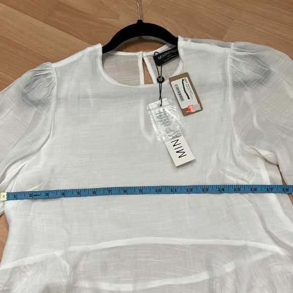 MINKPINK FLOWY WHITE BLOUSE - Picture 5 of 7